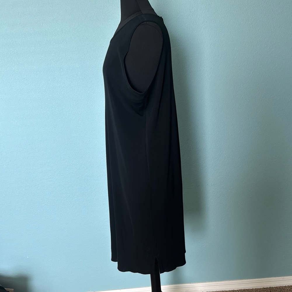 Ming Wang Black Sleeveless Sheath Midi Dress - Picture 2 of 4